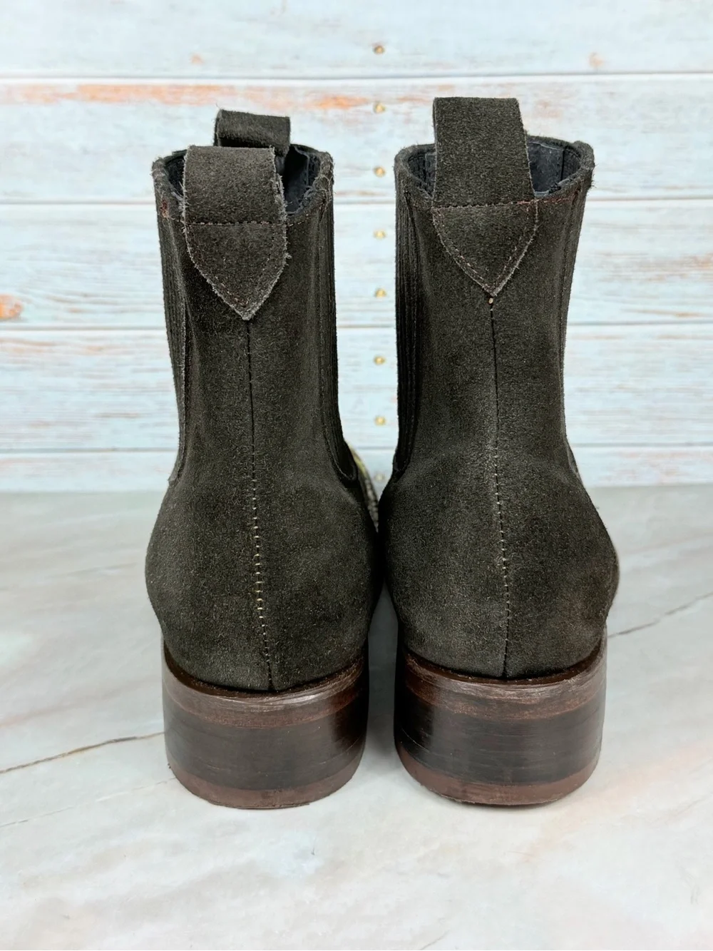 Joe Exclusive Original Western Boho Boots Low Brown Suede Embroidered Sunflowers